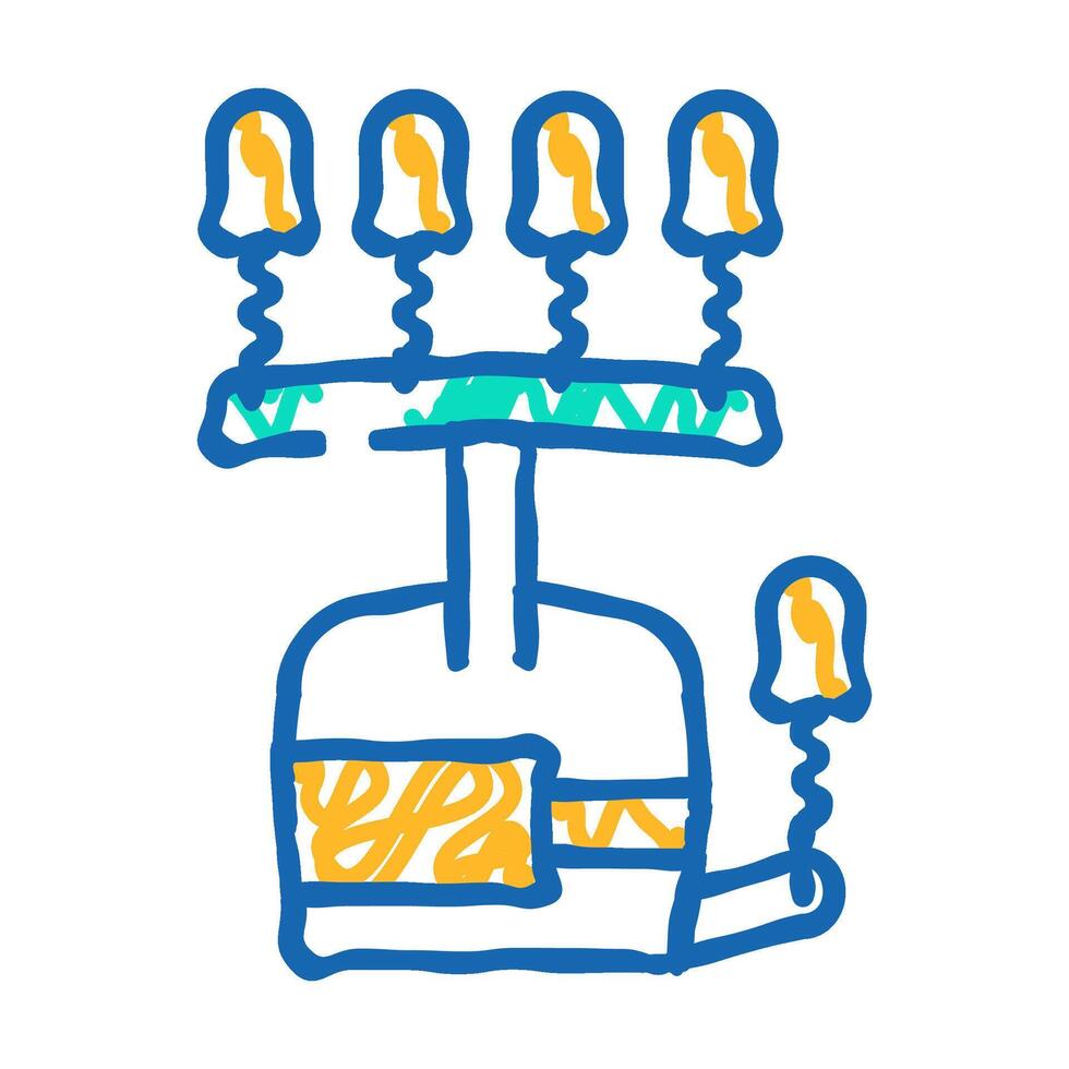 exercise equipment for hand rehabilitation and physiotherapy icon doodle illustration vector