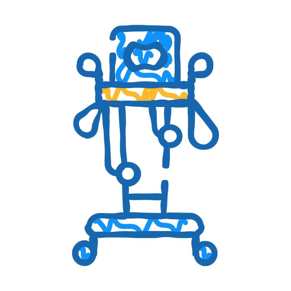 physiotherapy complex flat icon doodle illustration vector