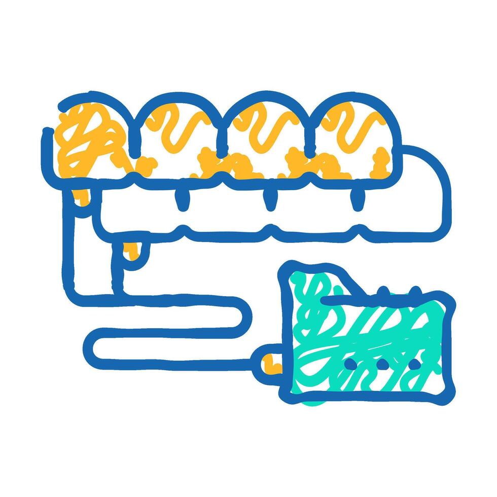 apparatus for pneumatic massage icon doodle illustration vector