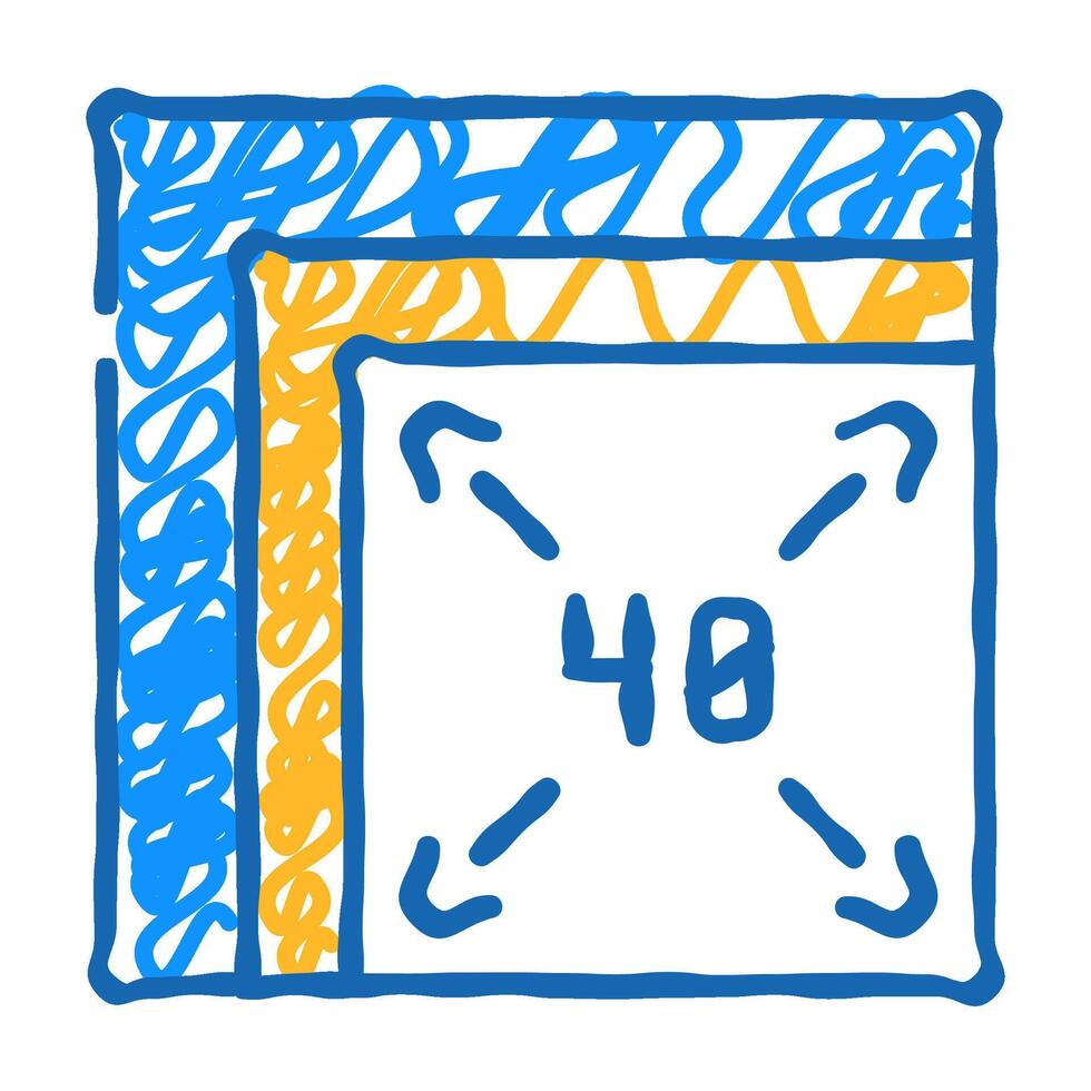 different sizes of napkins icon doodle illustration vector