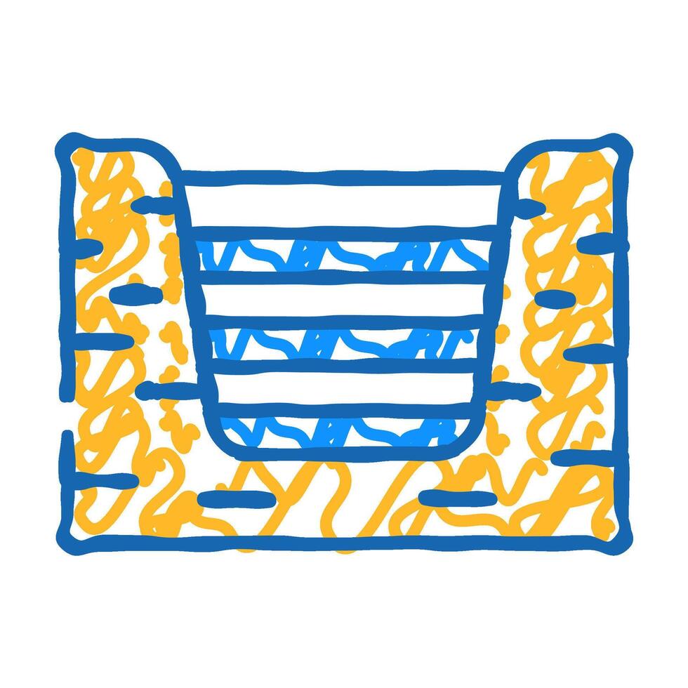 box of napkins icon doodle illustration vector