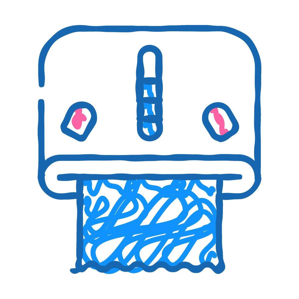 wall dispenser with wipes icon doodle illustration vector