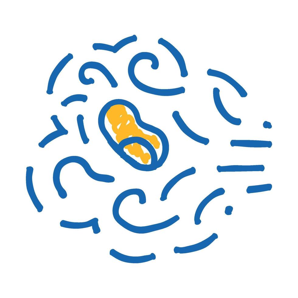 transmission of bacteria in air icon doodle illustration vector