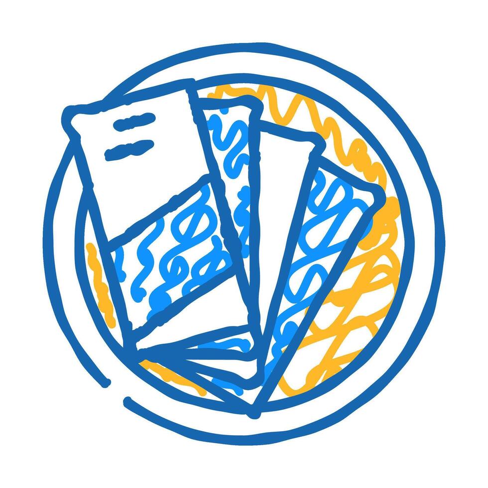 table with booklets icon doodle illustration vector