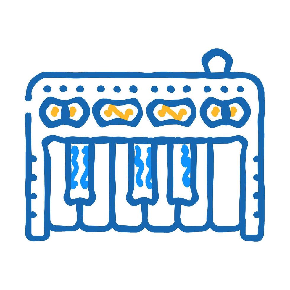 synthesizer instrument icon doodle illustration vector