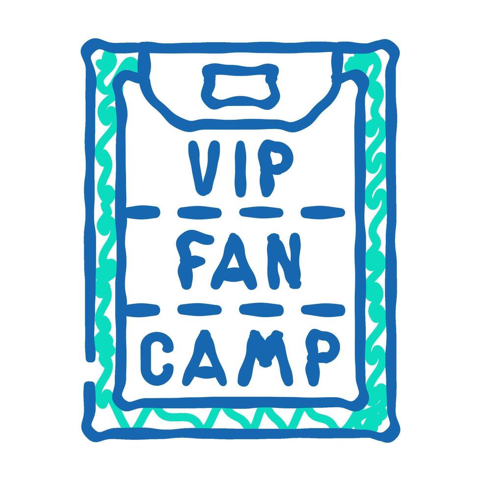 zone distribution in front of stage icon doodle illustration vector