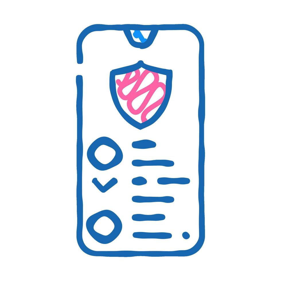 data access icon doodle illustration vector