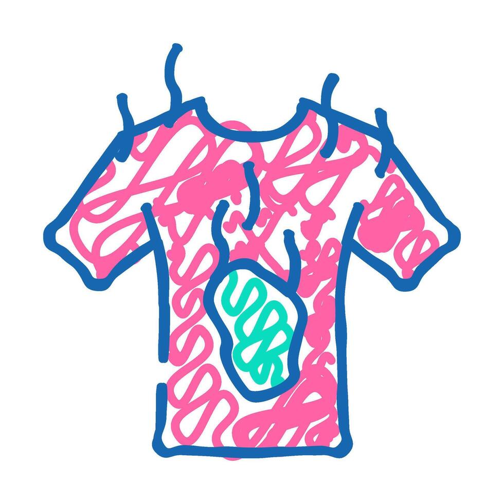 dirty clothes smell icon doodle illustration vector