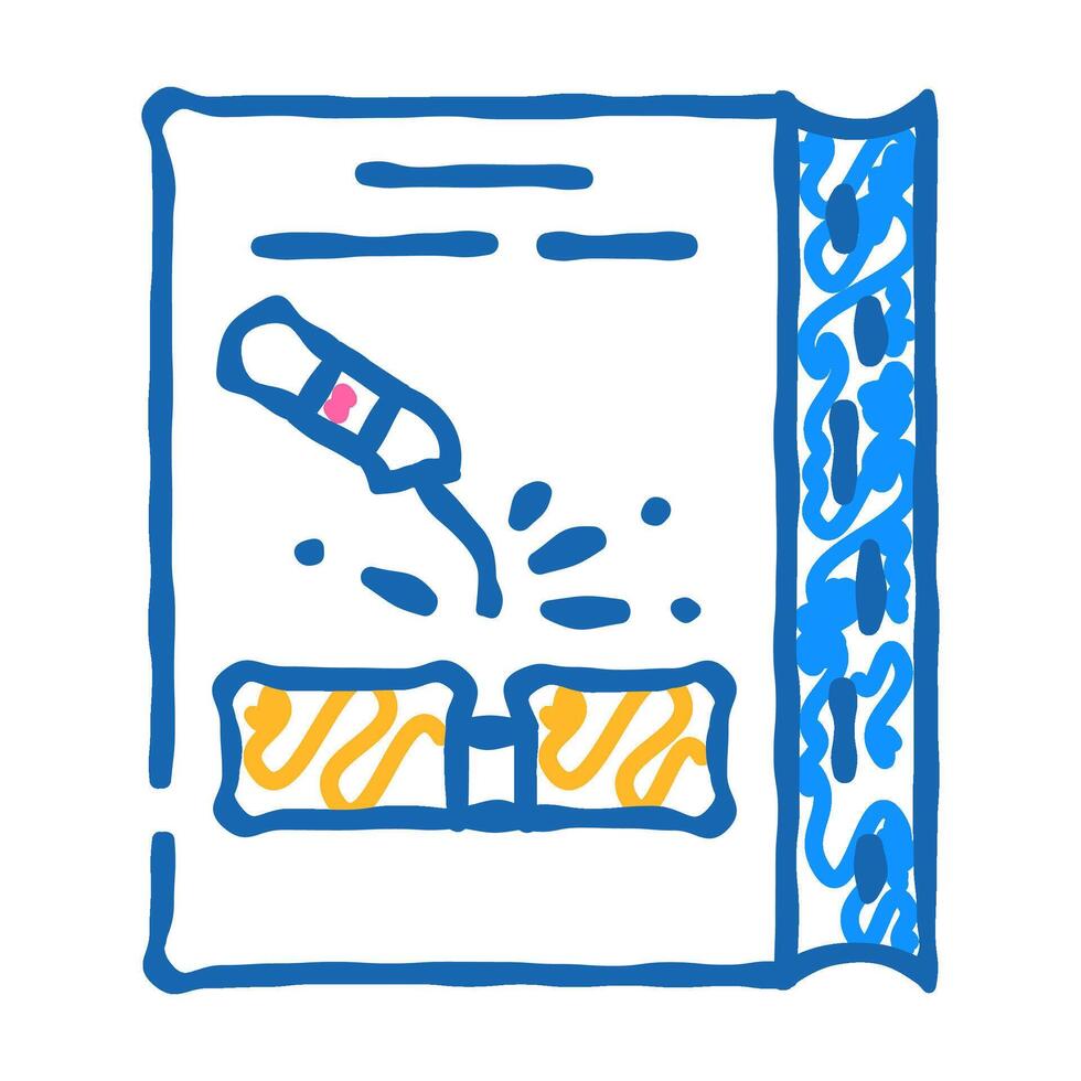 welding tutorial icon doodle illustration vector