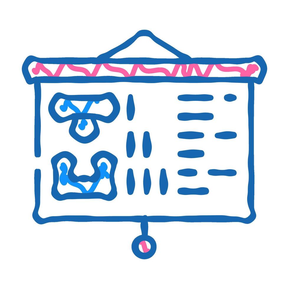 presentation of courses icon doodle illustration vector