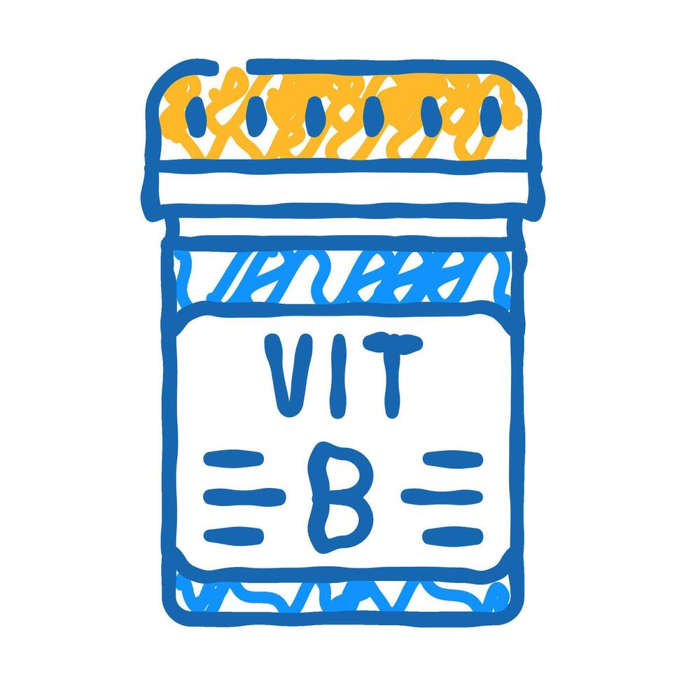vitamin b package icon doodle illustration vector