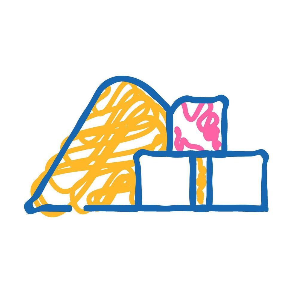 sugar food additives icon doodle illustration vector