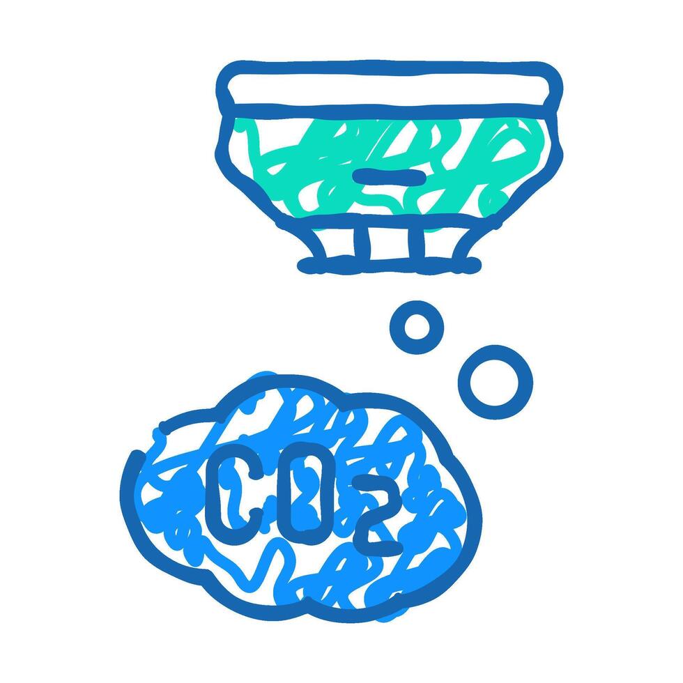 co2 sensor icon doodle illustration vector