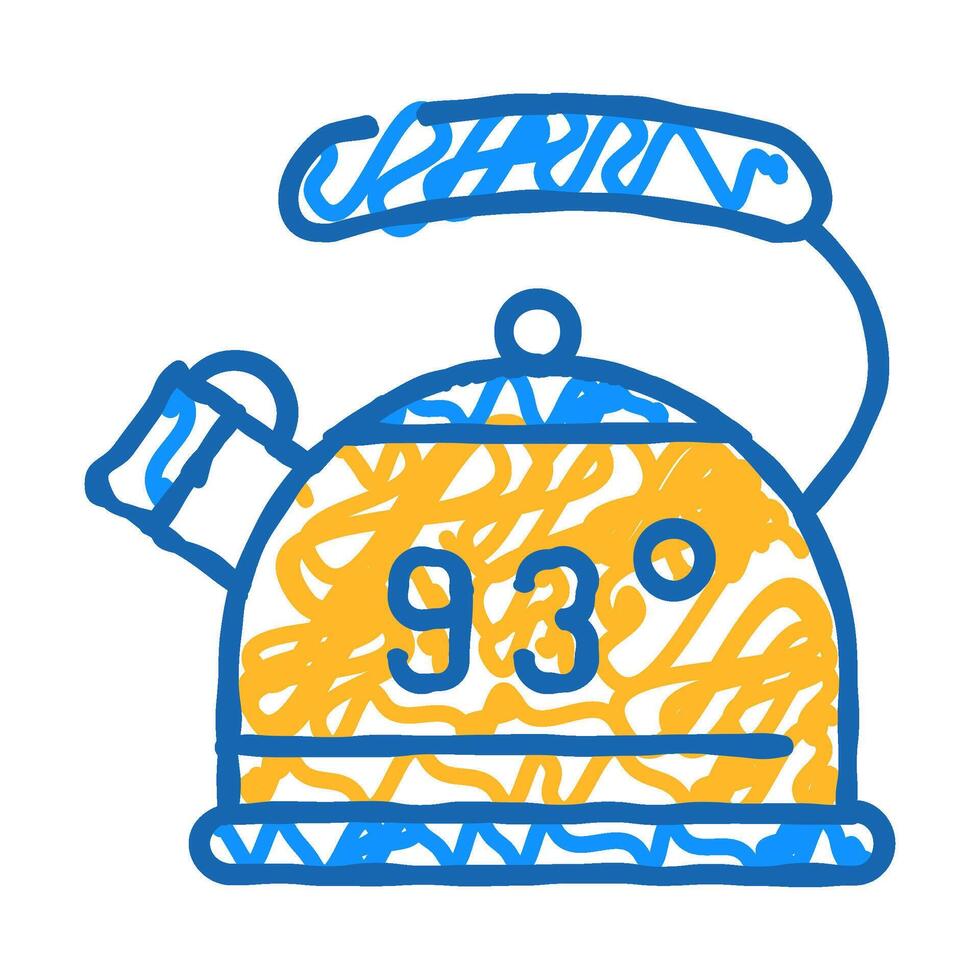 kettle for boiling water icon doodle illustration vector