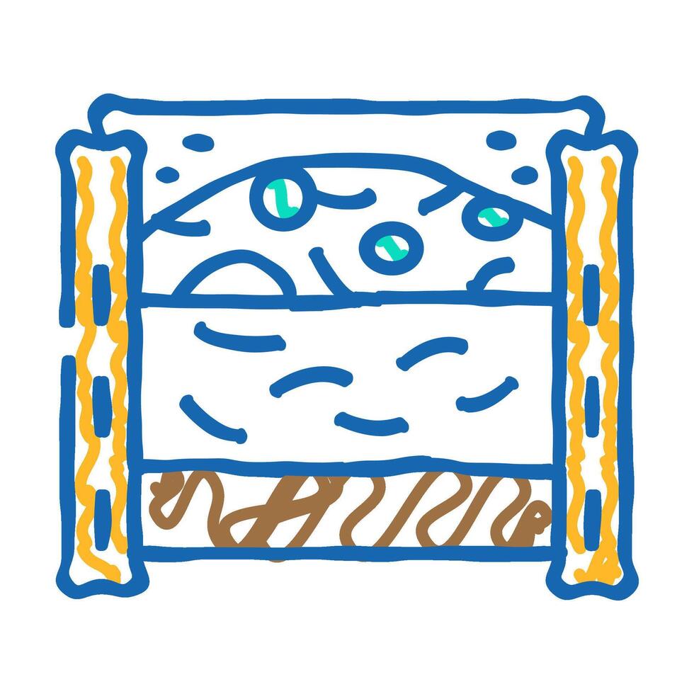 layers of material in composter icon doodle illustration vector