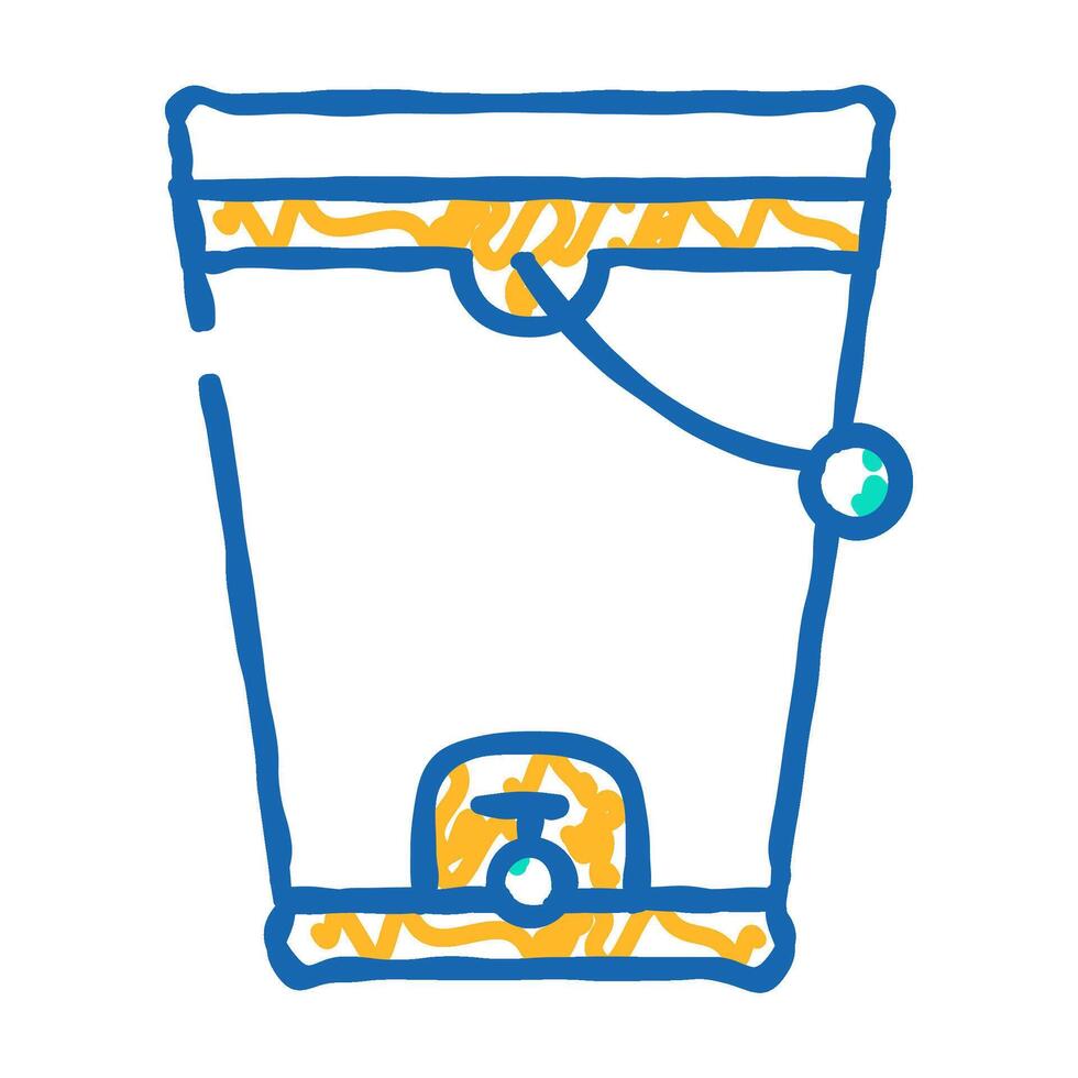 composting bucket icon doodle illustration vector