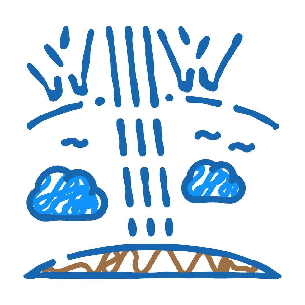 ozone holes disaster icon doodle illustration vector