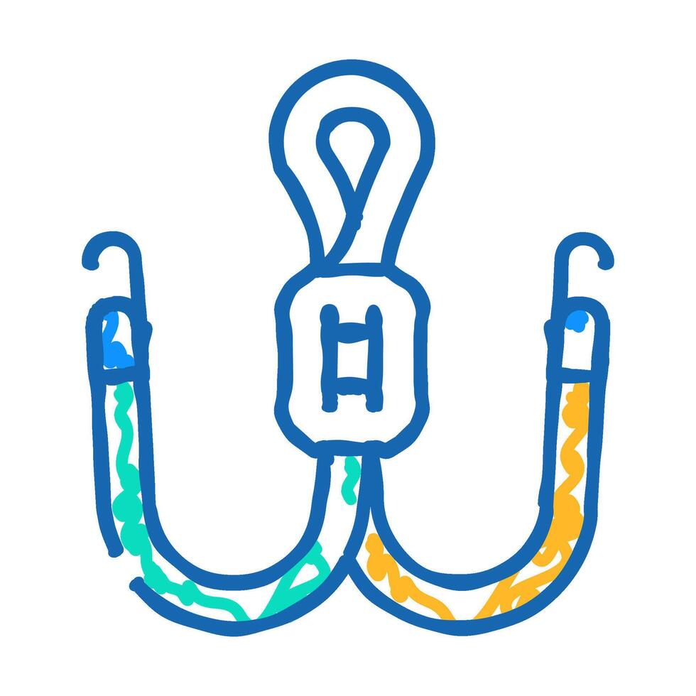 string for glasses icon doodle illustration vector