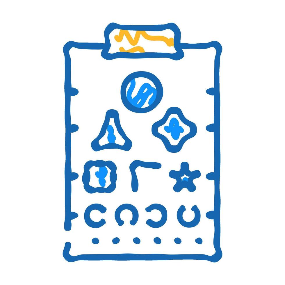 sivtsev table, stand for training vision icon doodle illustration vector