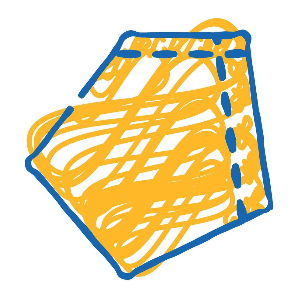patch pocket for workwear icon doodle illustration vector