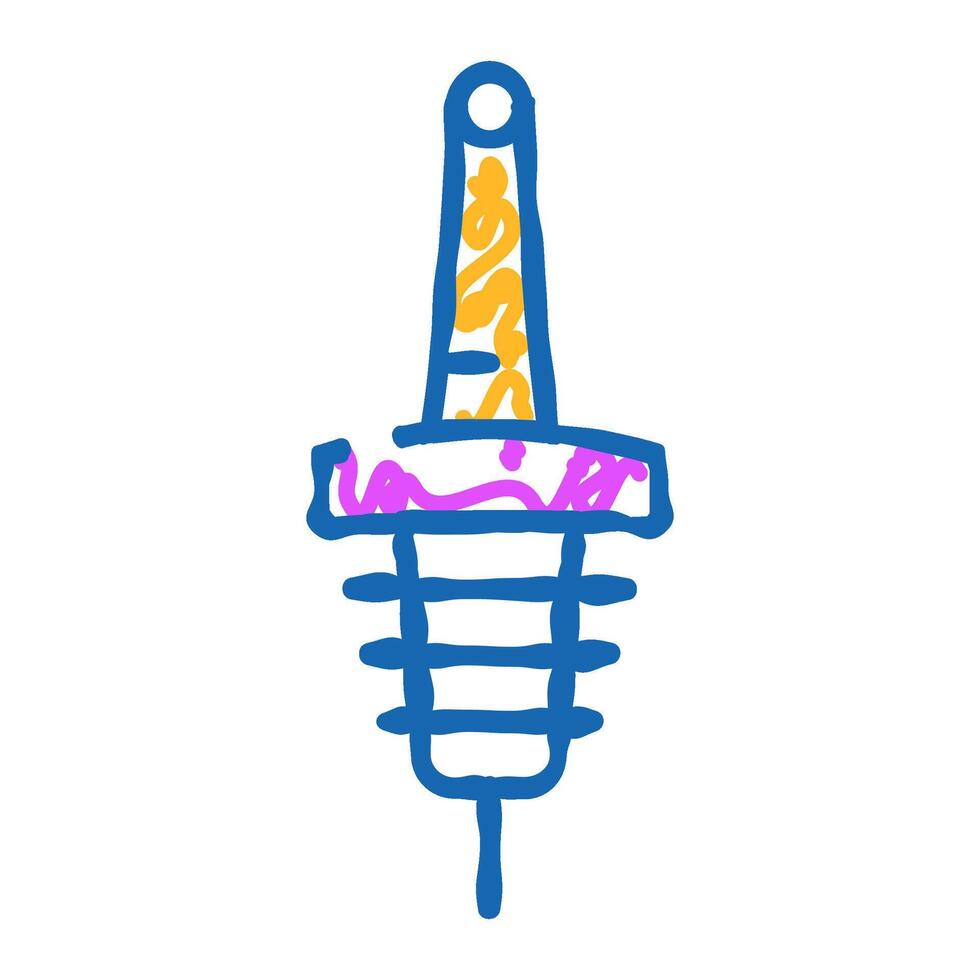 geyser, plug with valve bartender icon doodle illustration vector