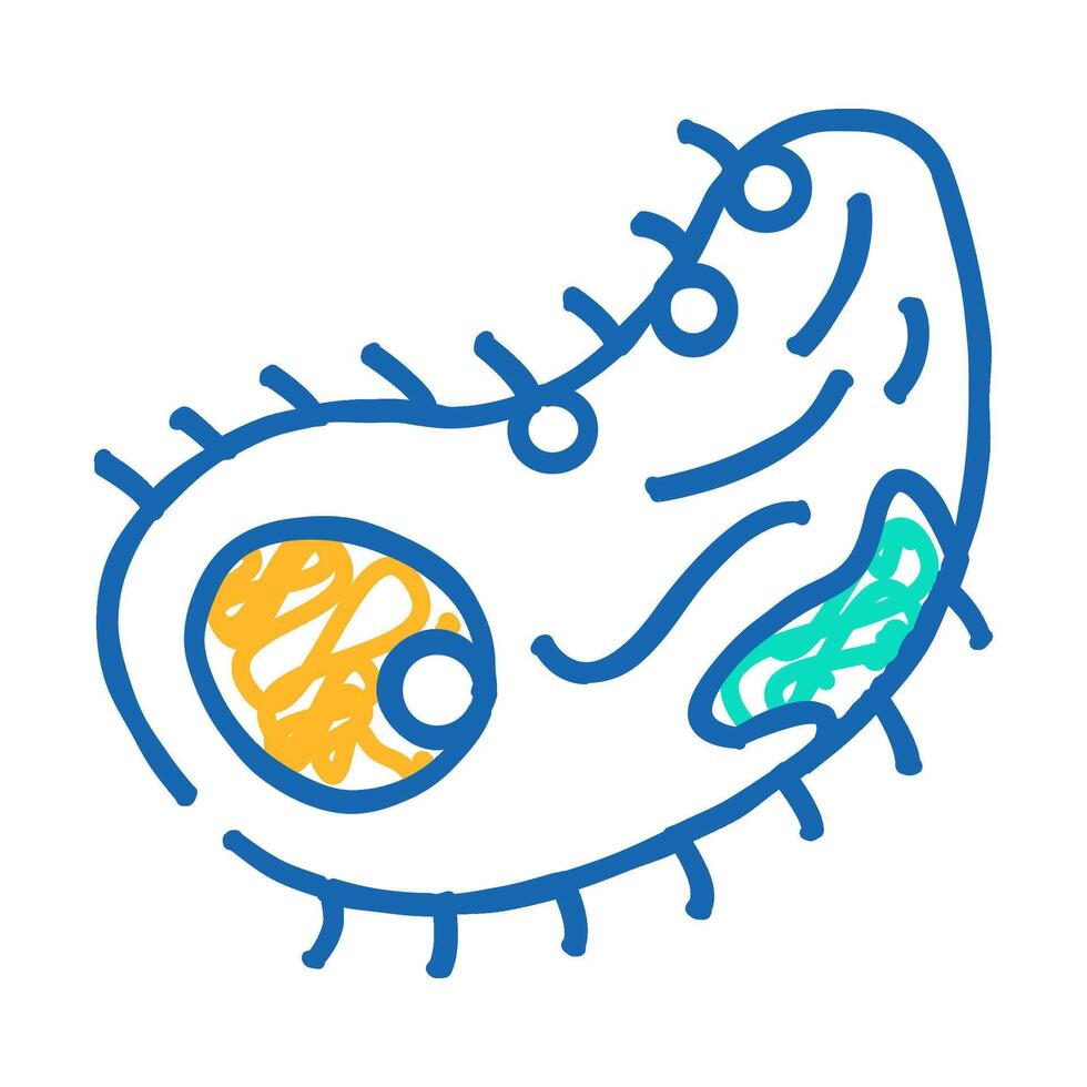 bacteria biogas icon doodle illustration vector