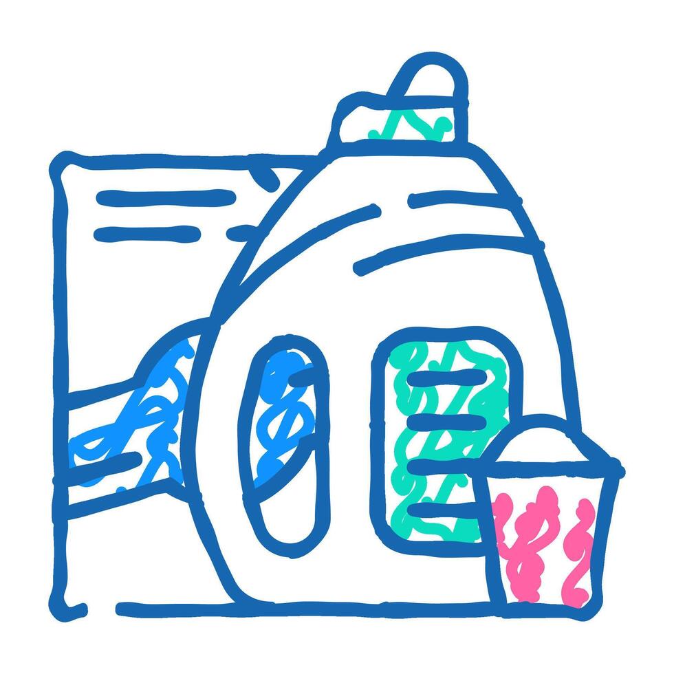 laundry set icon doodle illustration vector