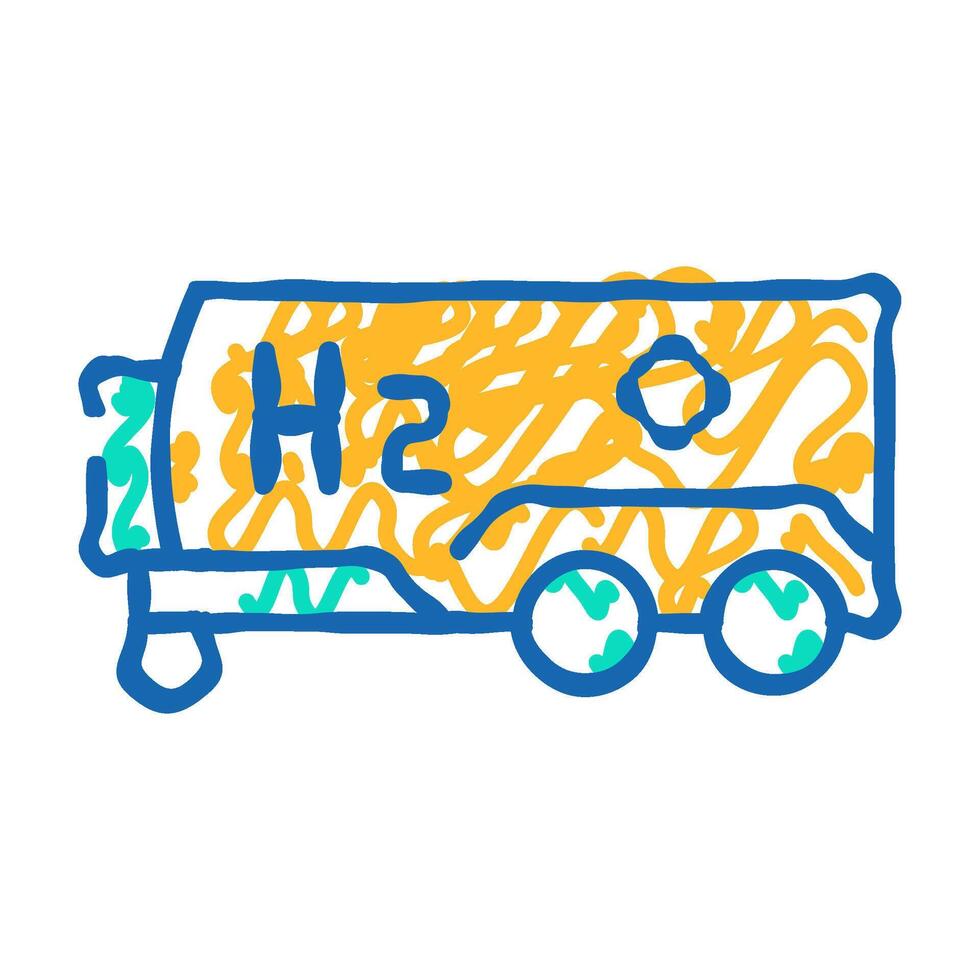 tank hydrogen icon doodle illustration vector