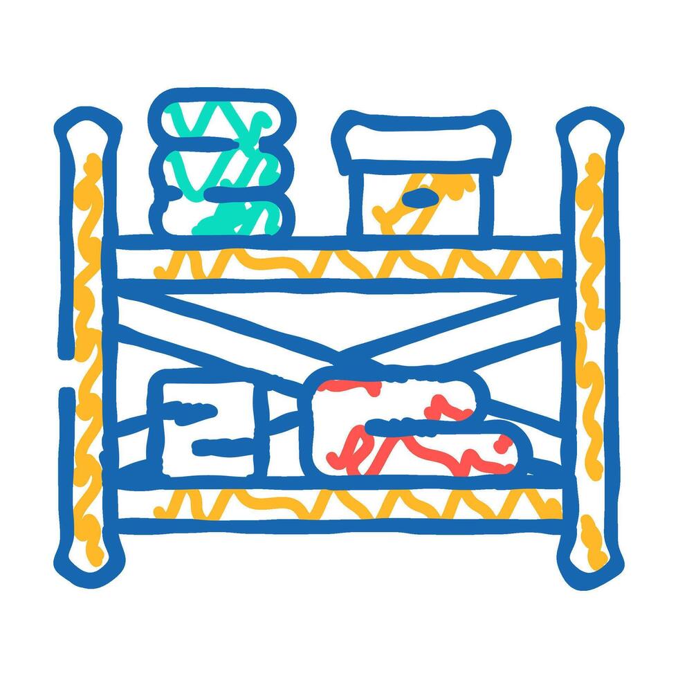 storaging design shelves icon doodle illustration vector