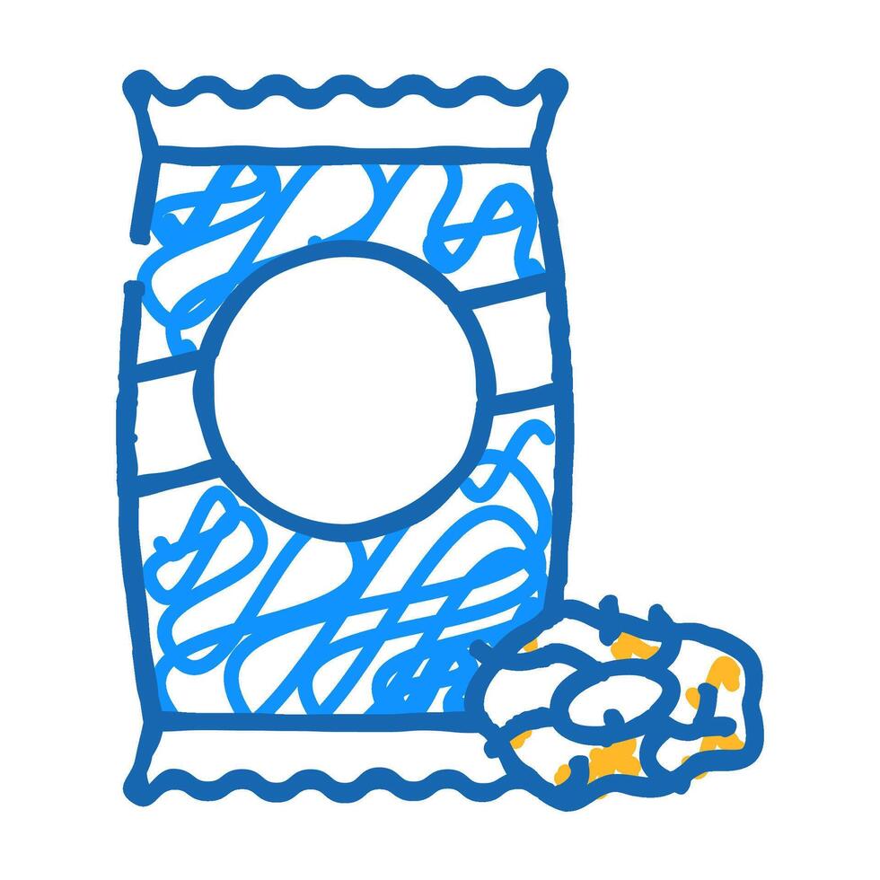 gnocchi pasta icon doodle illustration vector