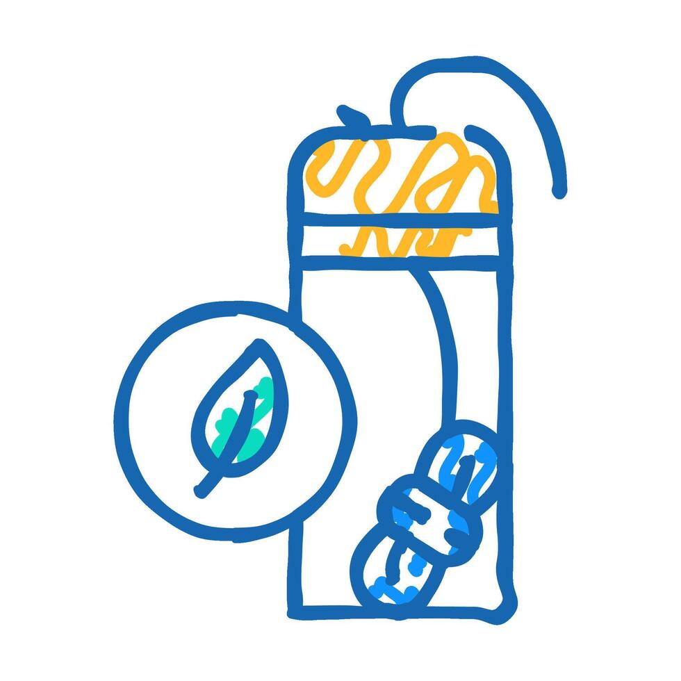 dental floss zero waste icon doodle illustration vector