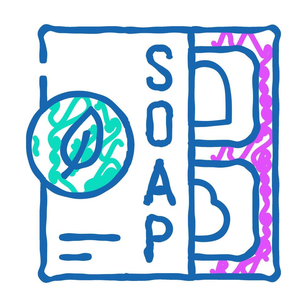 soap zero waste icon doodle illustration vector