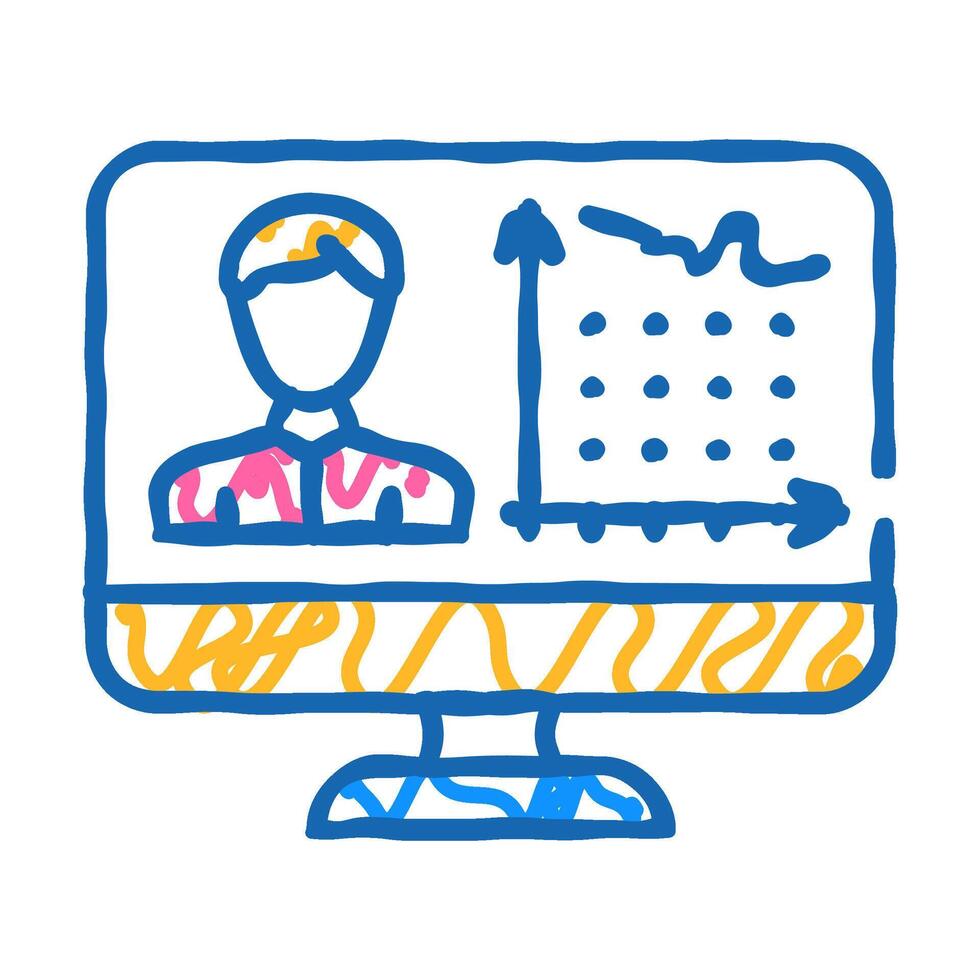 client activity analysis kyc icon doodle illustration vector