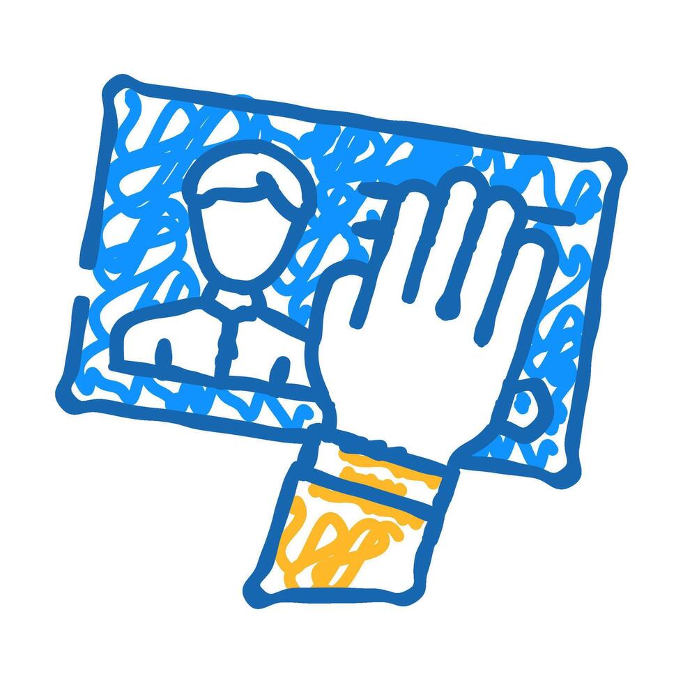 client data theft kyc icon doodle illustration vector