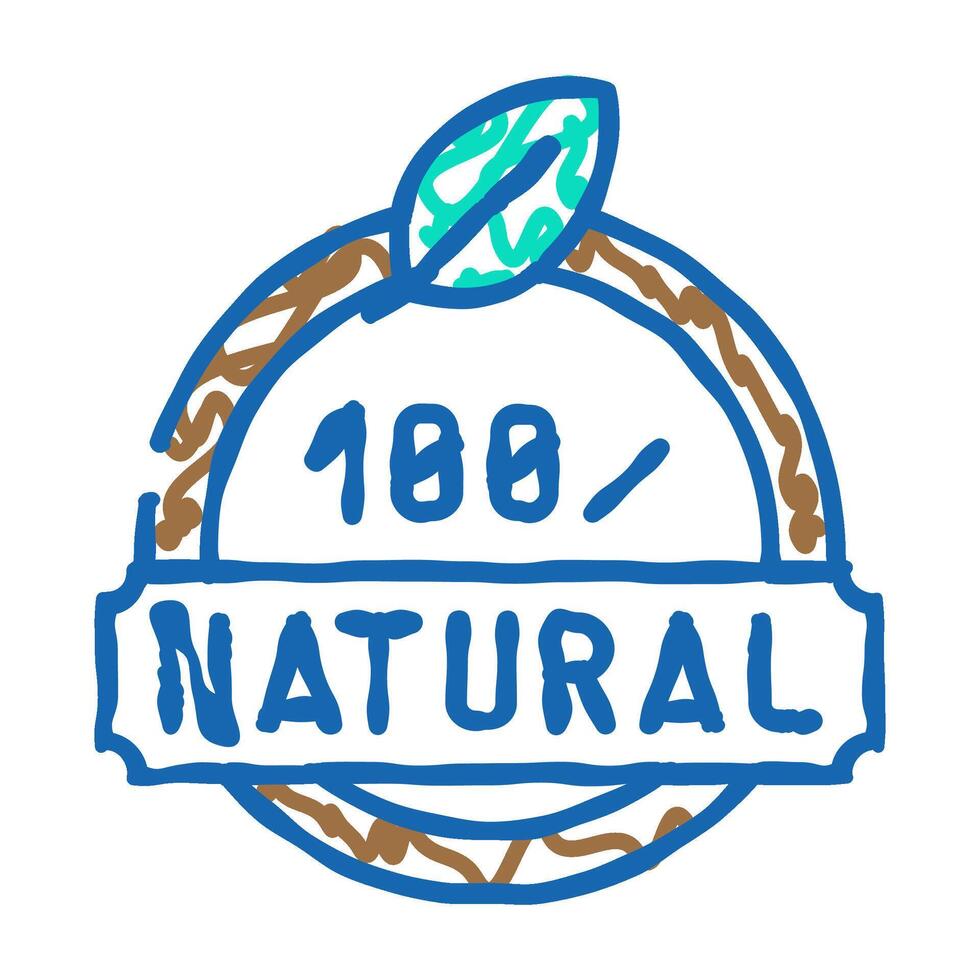 natural cosmetic symbol icon doodle illustration vector