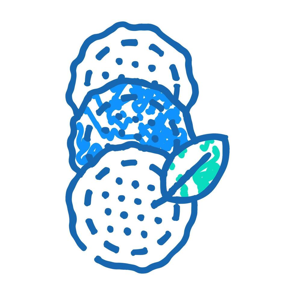 reusable makeup remover pads icon doodle illustration vector