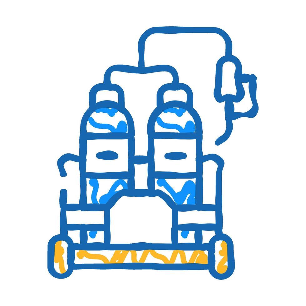 gas welding icon doodle illustration vector