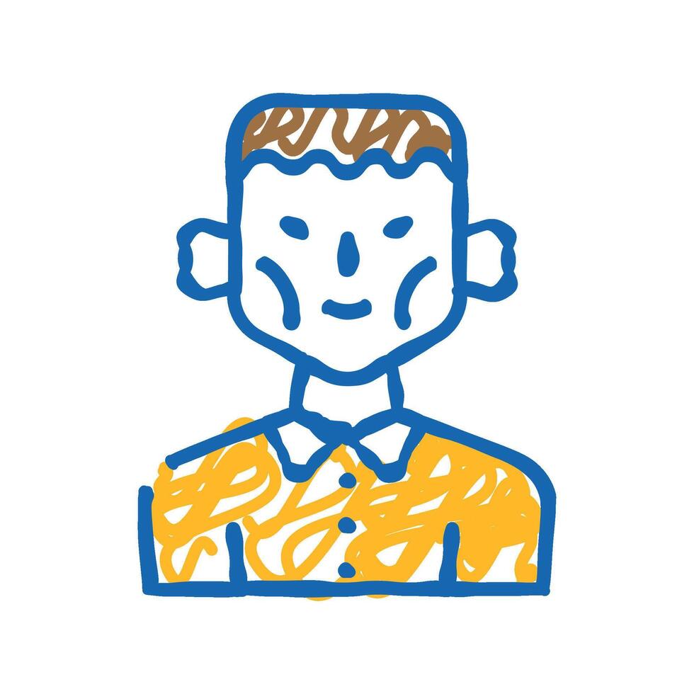 frankenstein fantasy character icon doodle illustration vector
