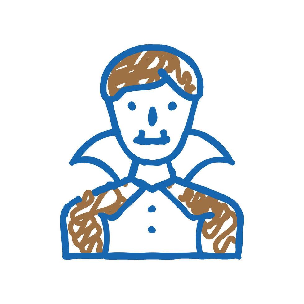 vampire fantasy character icon doodle illustration vector