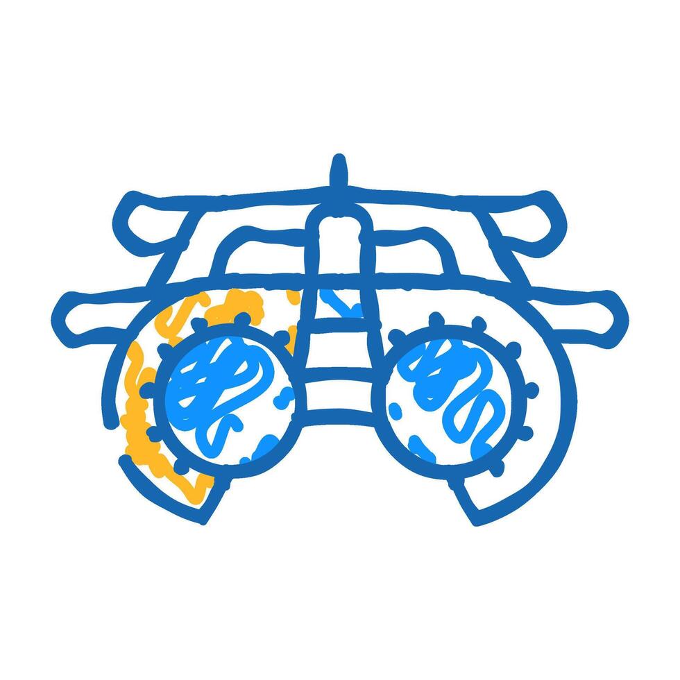 trial frame ophthalmology icon doodle illustration vector