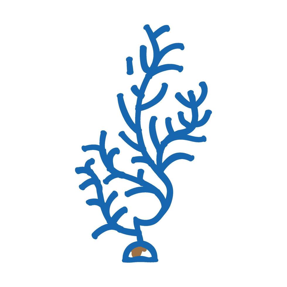 cladophora glomerata seaweed icon doodle illustration vector