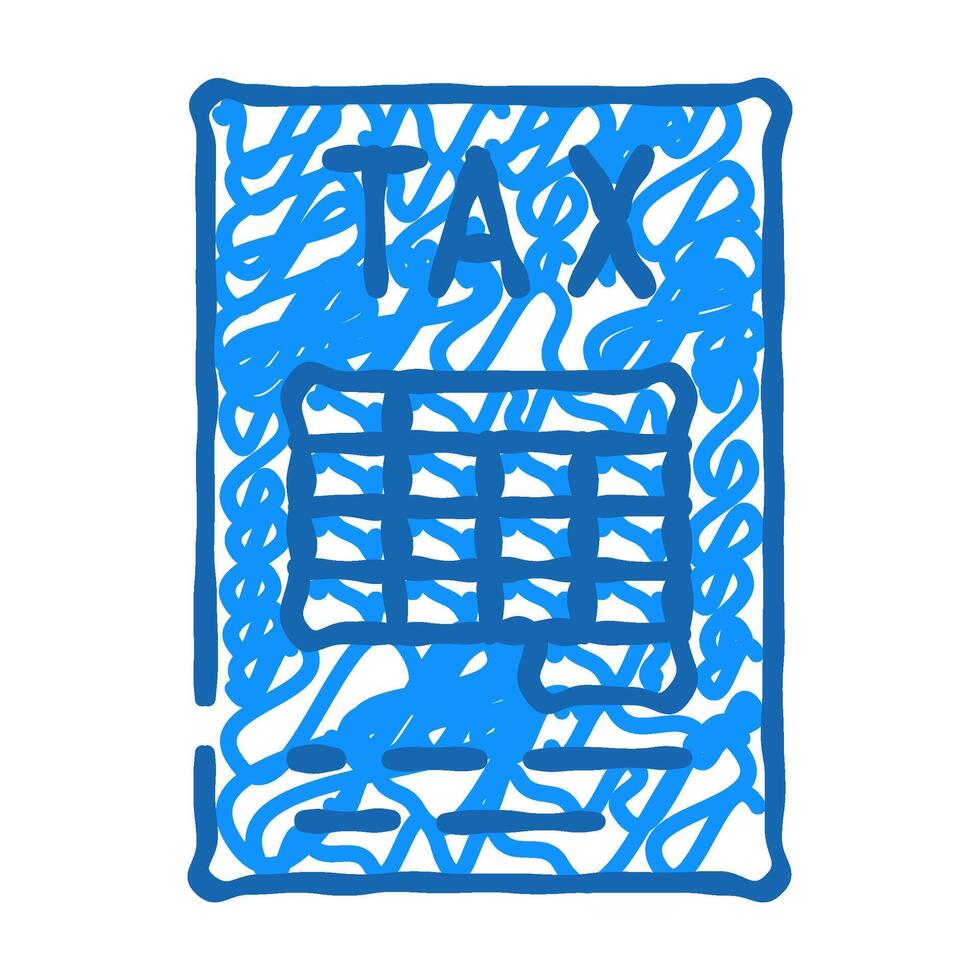 list tax icon doodle illustration vector
