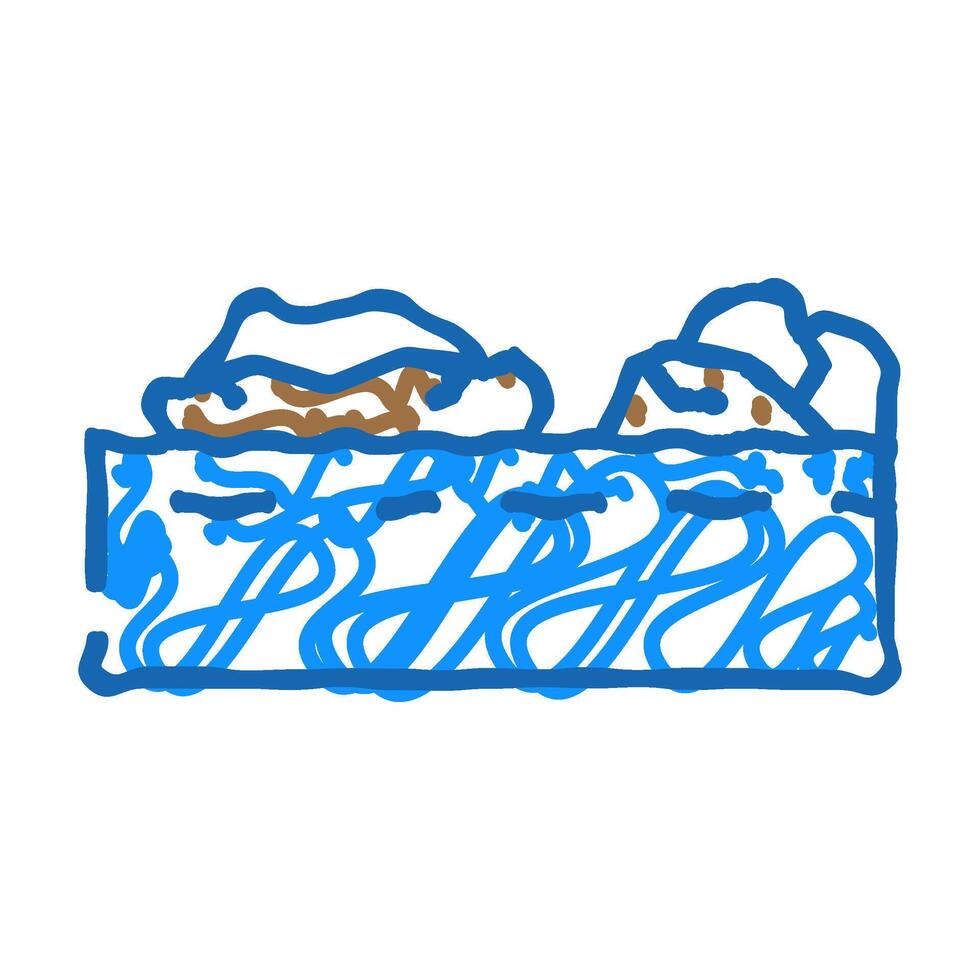 garbage island icon doodle illustration vector