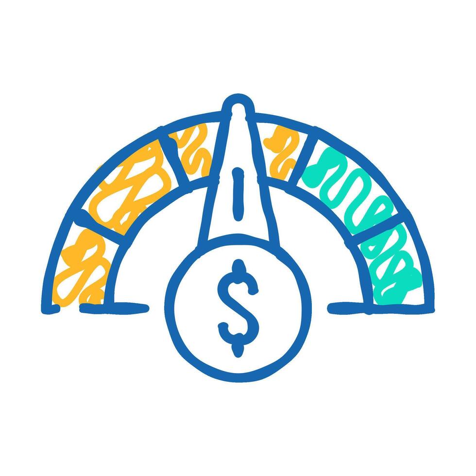 performance business intelligence icon doodle illustration vector