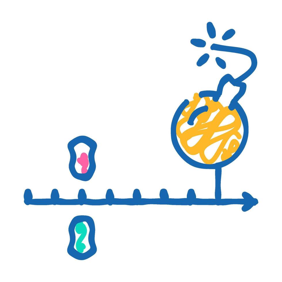 deadline project icon doodle illustration vector