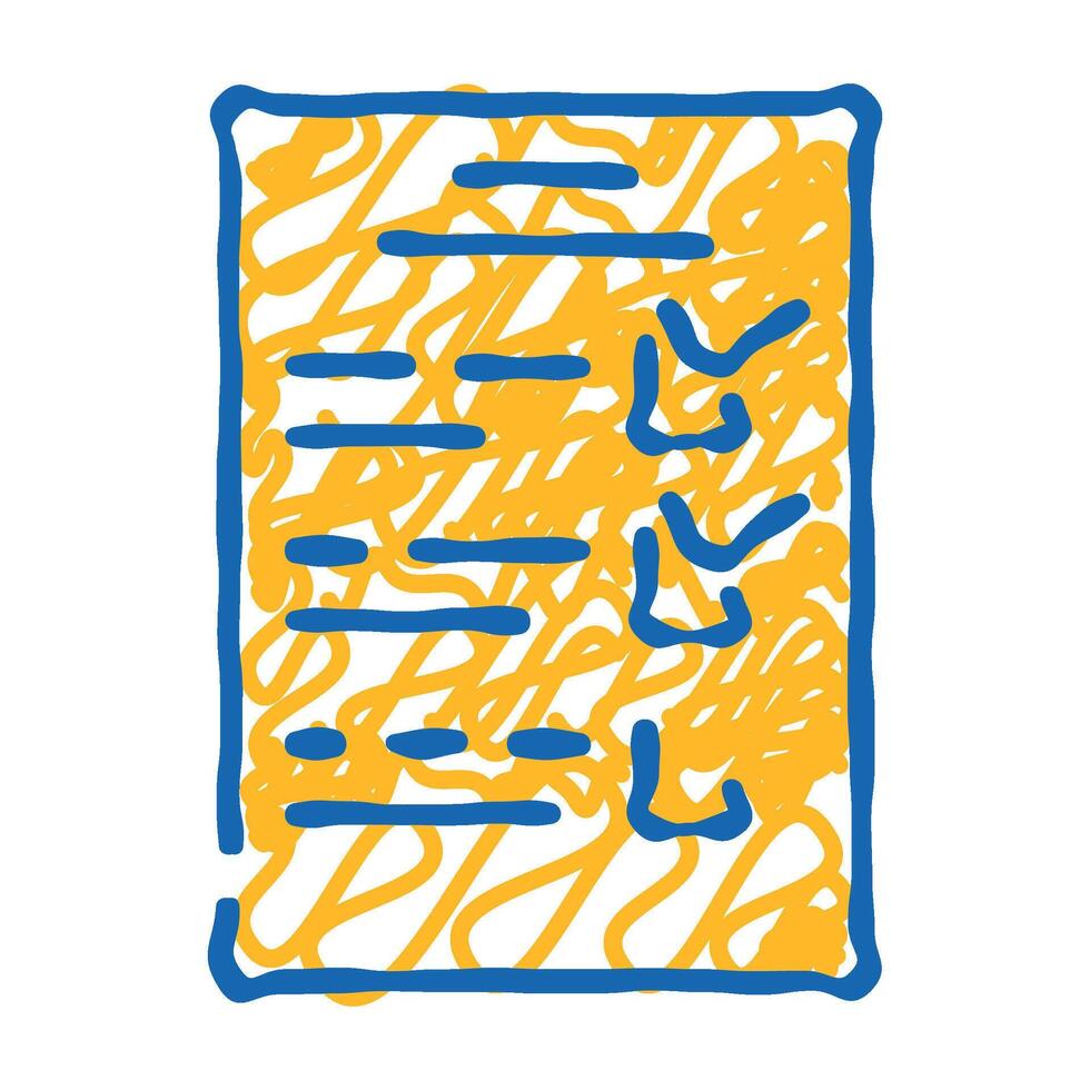 check list icon doodle illustration vector