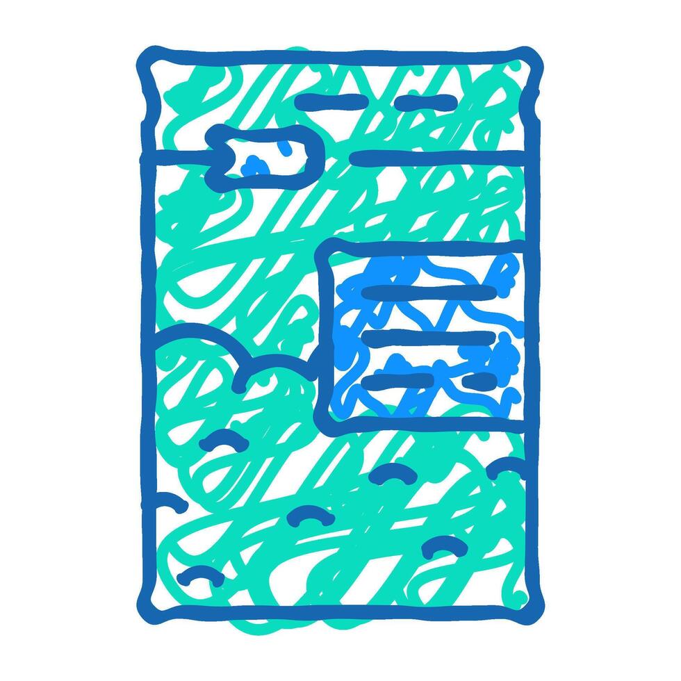 abstract package icon doodle illustration vector