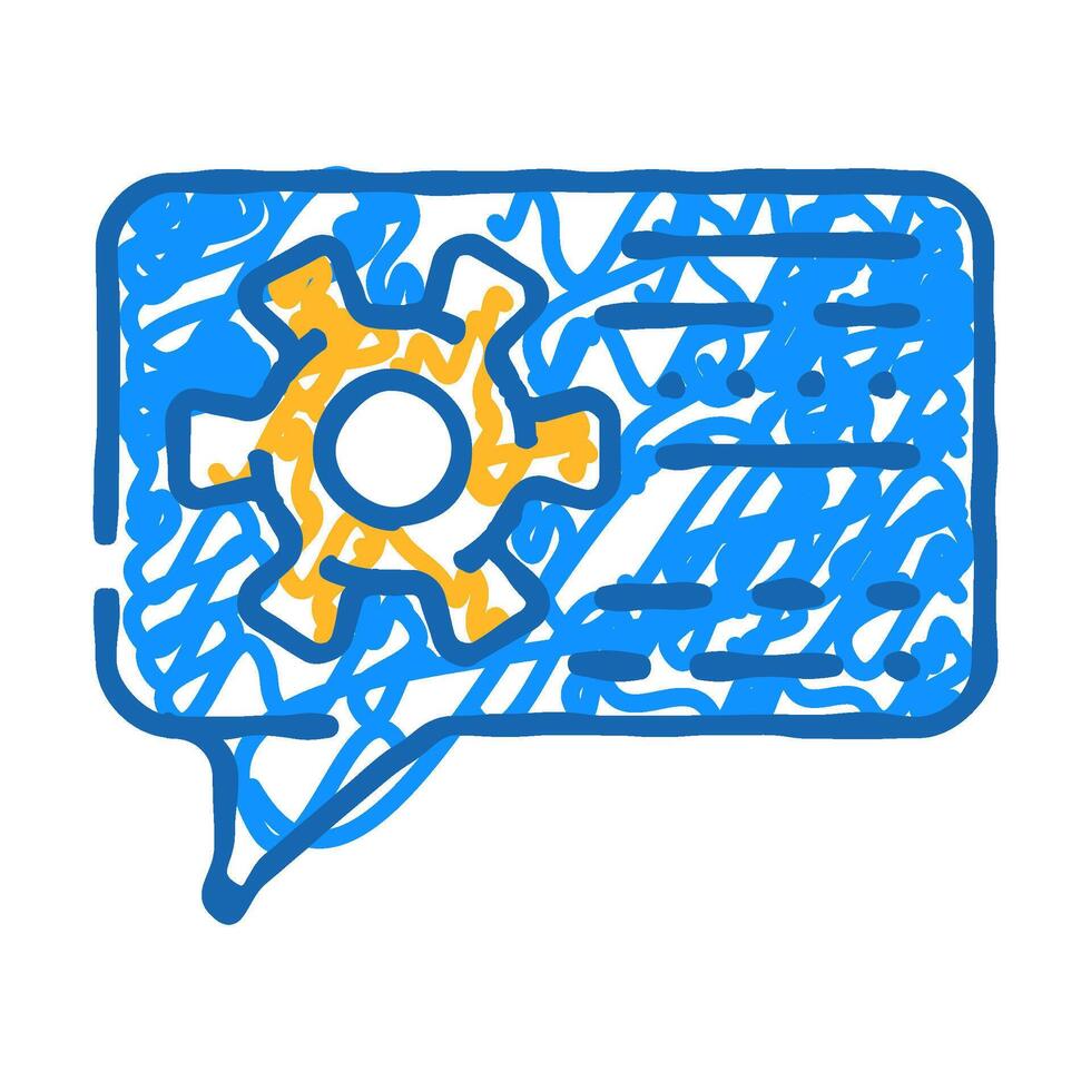advice and dialogue business consultant with client icon doodle illustration vector