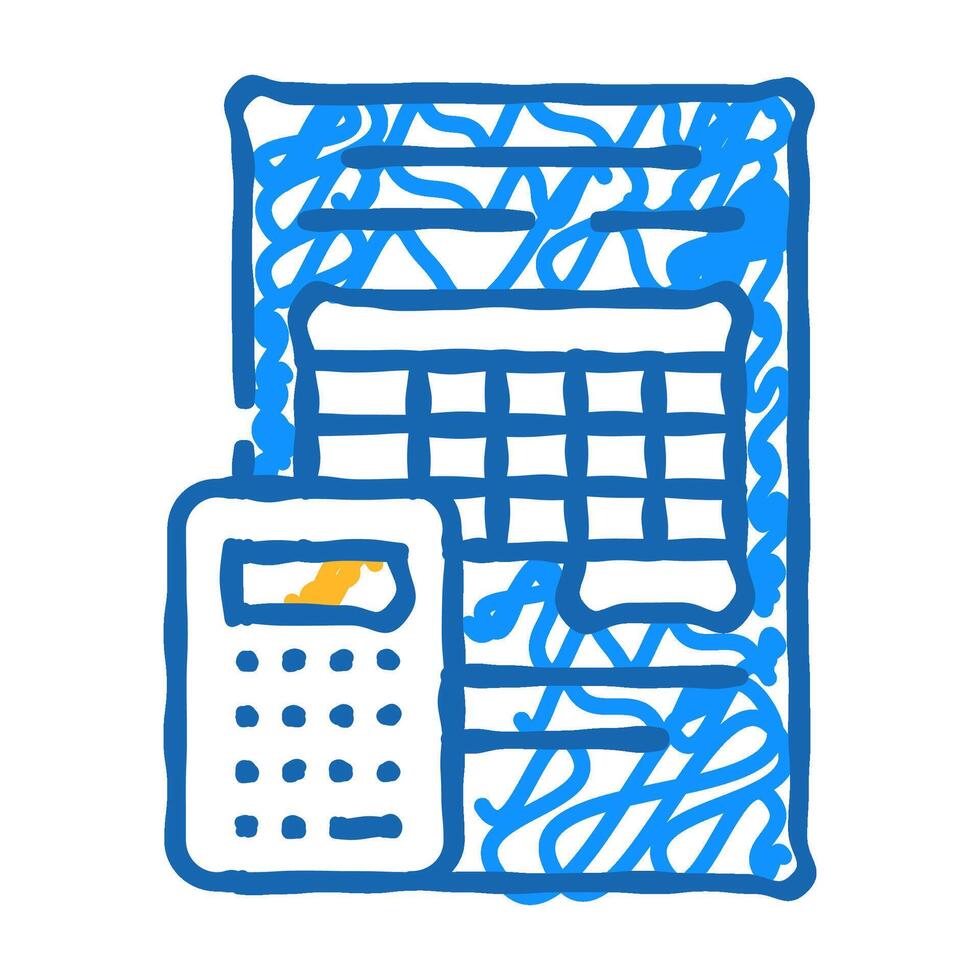 tables business manager icon doodle illustration vector