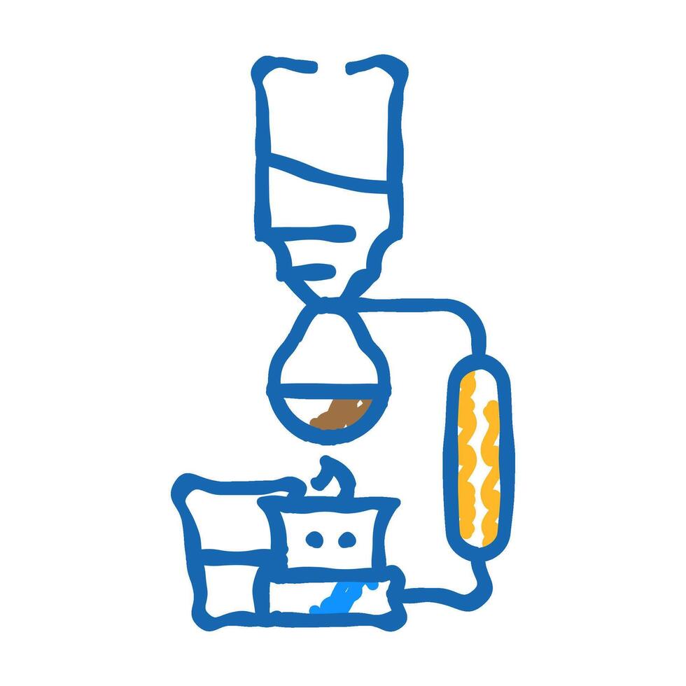japanese style coffee machine icon doodle illustration vector